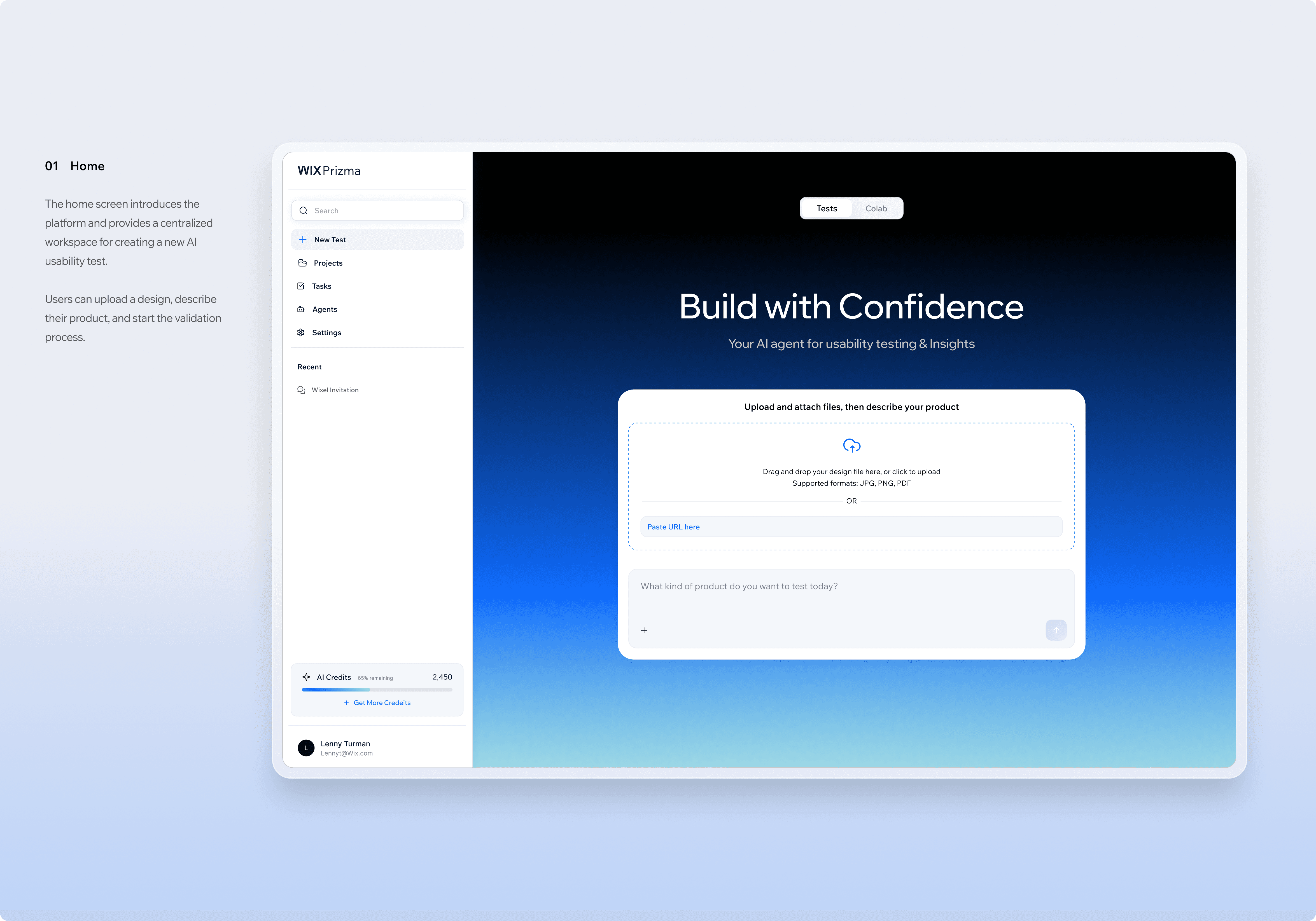Featured screen