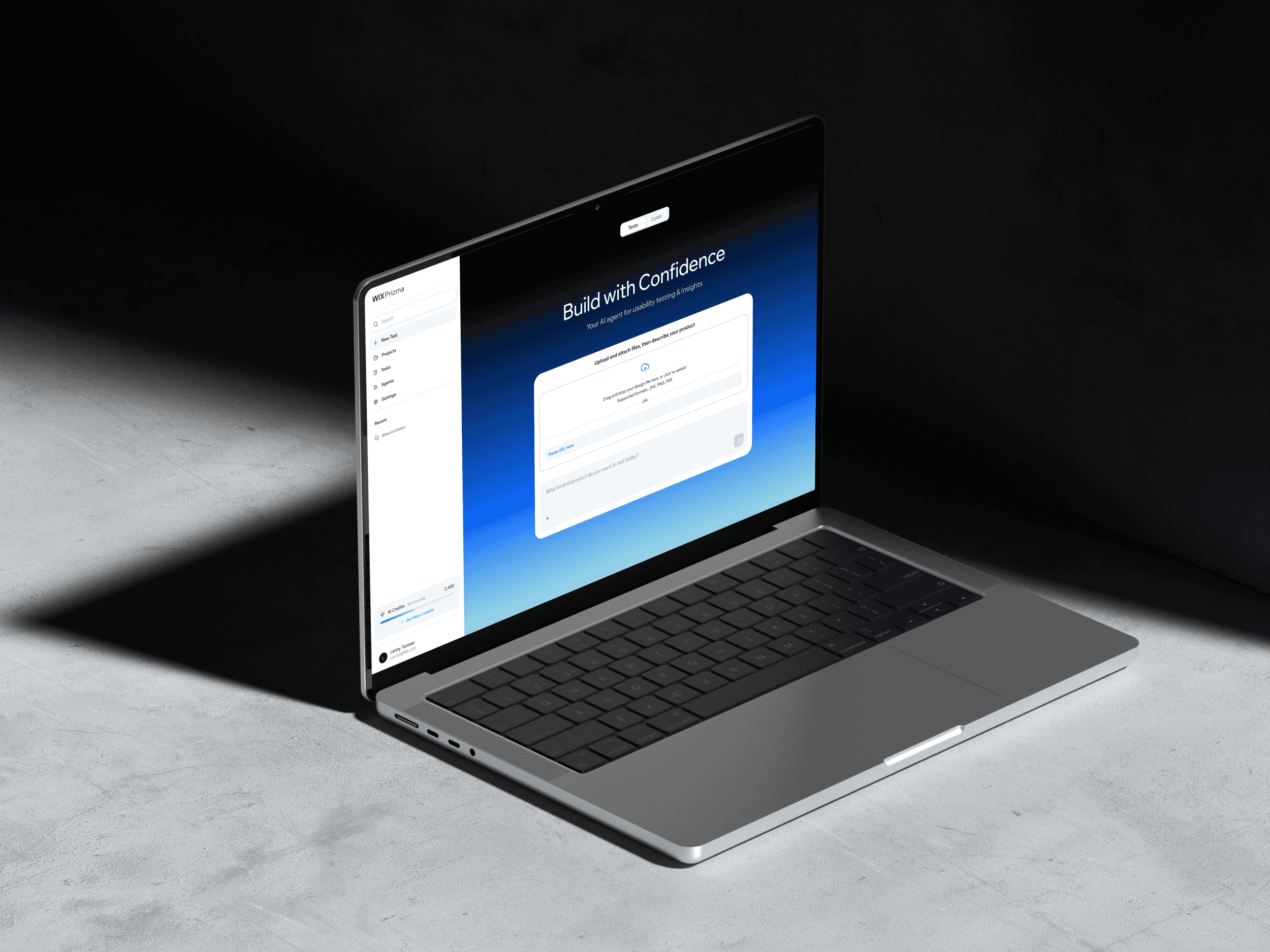 AI-generated users testing prototype