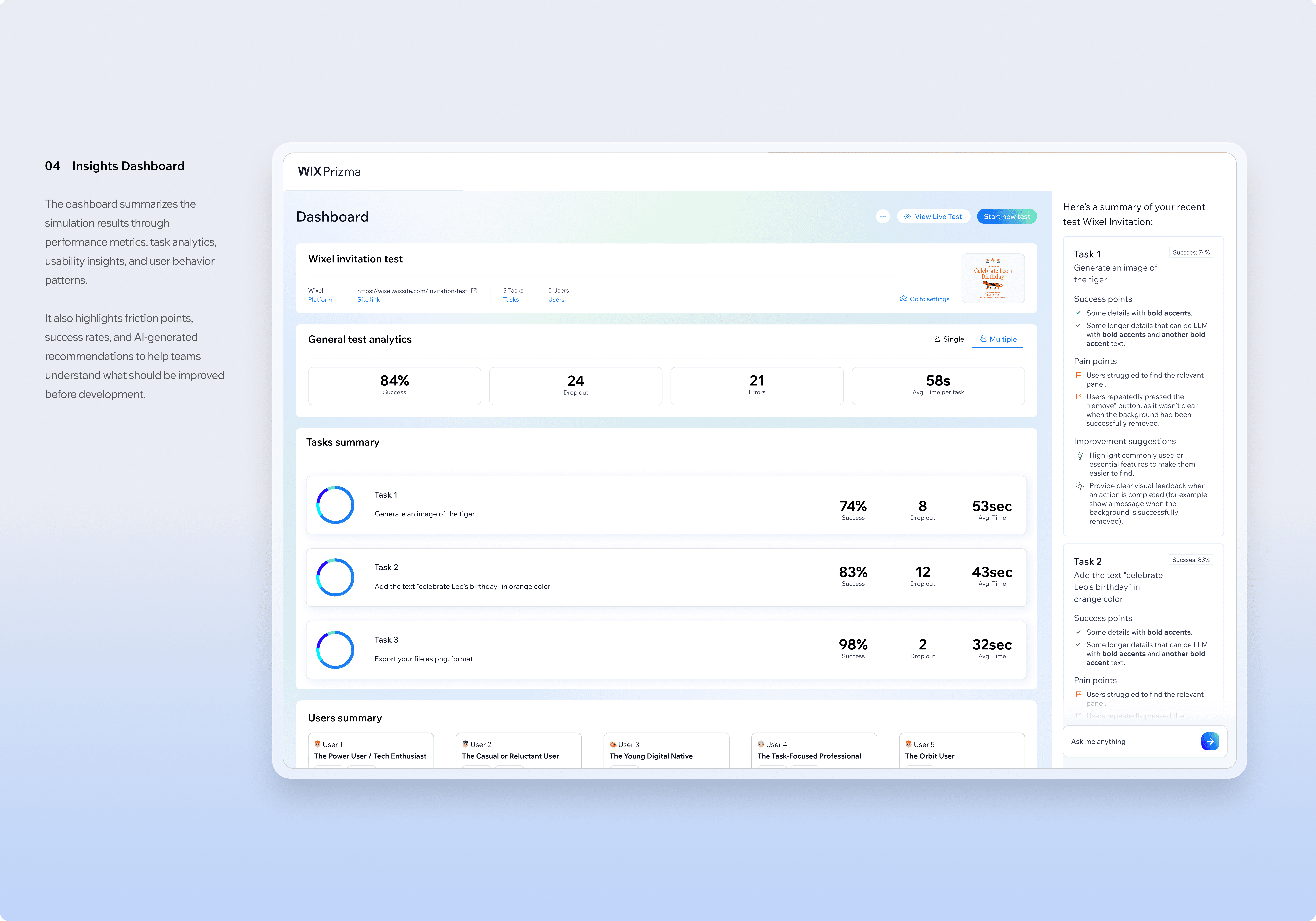 Featured screen