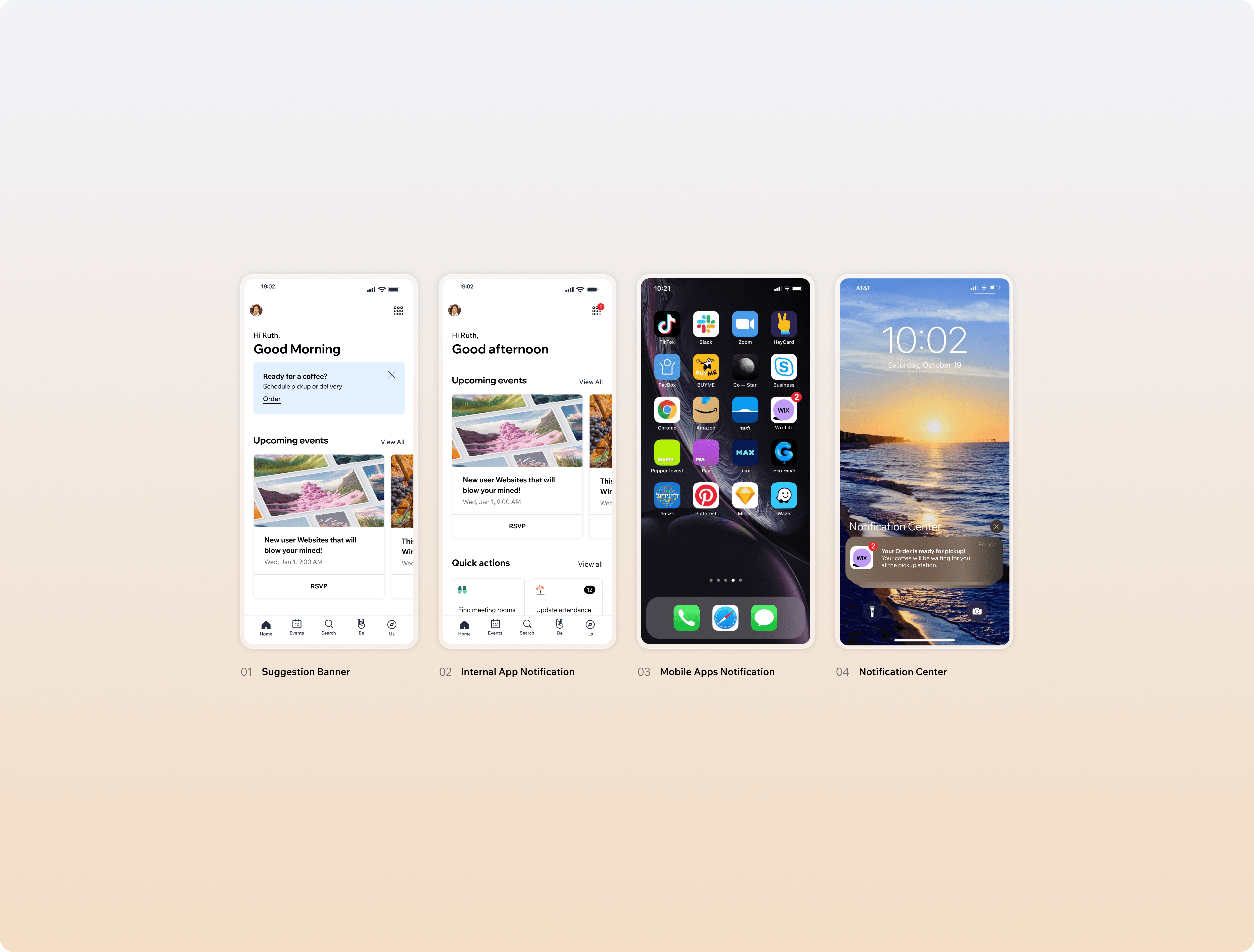 Entry points and notifications